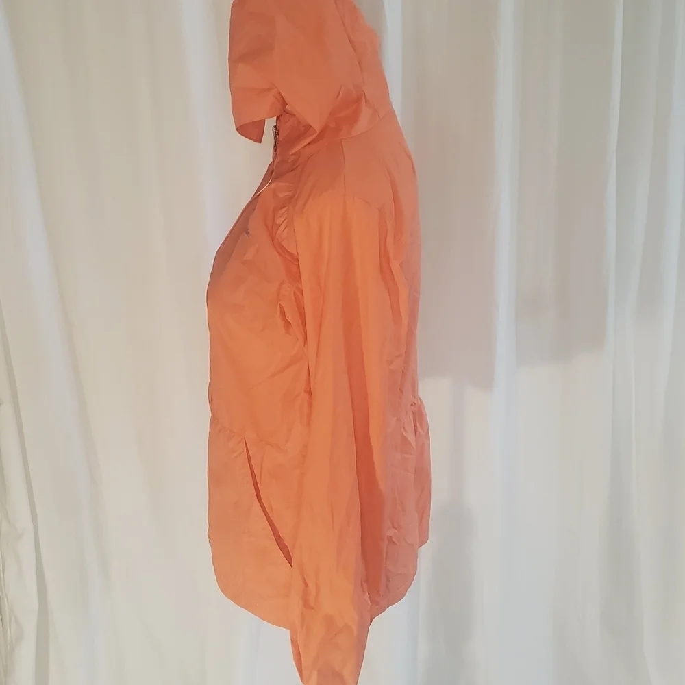 Columbia Access Point Jacket Youth Girls Size Large Hooded Nylon Peach Color